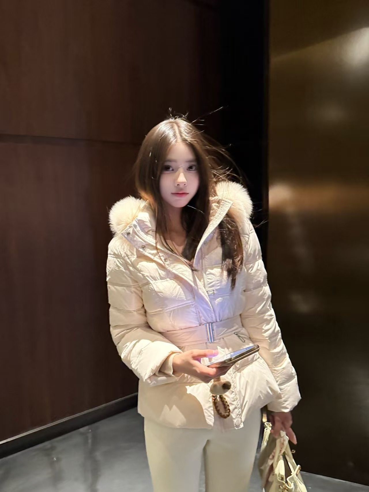 green大姐姐【韩女粉色羽绒服】收腰显瘦短连帽鸭绒外套狐狸毛领,淘宝优惠券,粉丝福利购,淘宝优惠卷