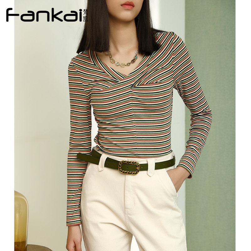 梵凯外穿新款春款洋气设计感打底衫 梵凯T恤