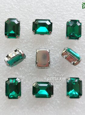 精巧小长方形玻璃爪diy手缝钻