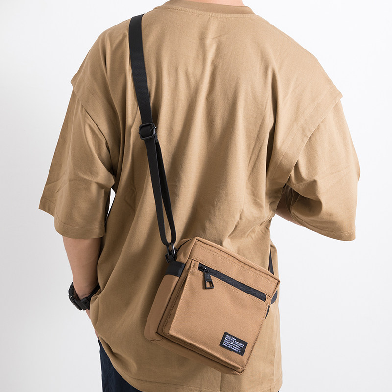 潮流时尚男士帆布单肩包小挎包日系休闲百搭手机包街头工装小方包,淘宝优惠券,粉丝福利购,淘宝优惠卷