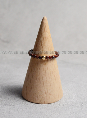 原创手工天然红色虎眼石戒指