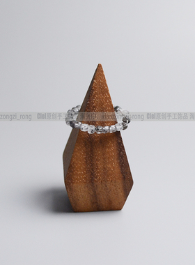 Ciel原创手工天然黑发晶戒指