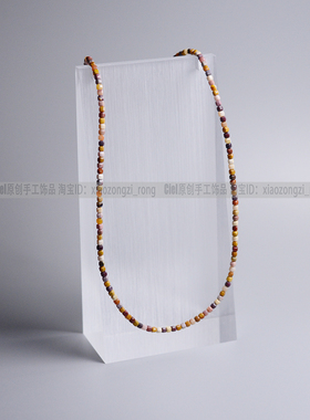 Ciel原创手工天然蛋黄石项链