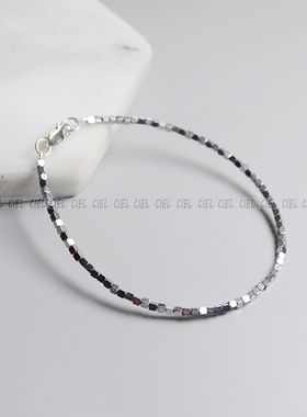 ciel原创设计手工天然方块珠手链