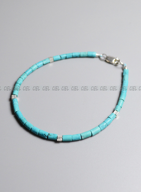 Ciel原创天然蓝绿松石手链