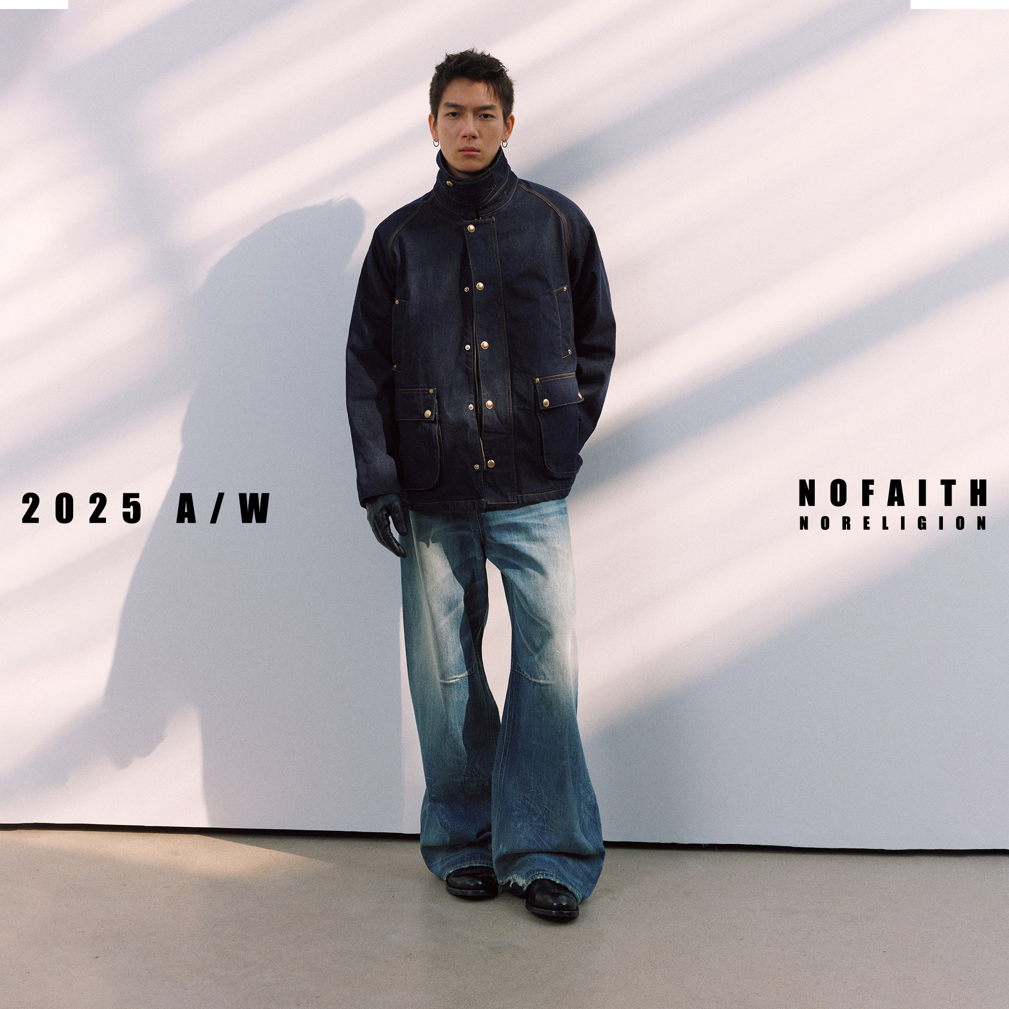 NOFAITH春季vintage原色牛仔猎装夹克外套男宽松休闲翻领格子上衣,淘宝优惠券,粉丝福利购,淘宝优惠卷