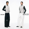 NOFAITH ribs down vest 90% duck down stand collar down jacket retro couple cleanfit jacket 4709