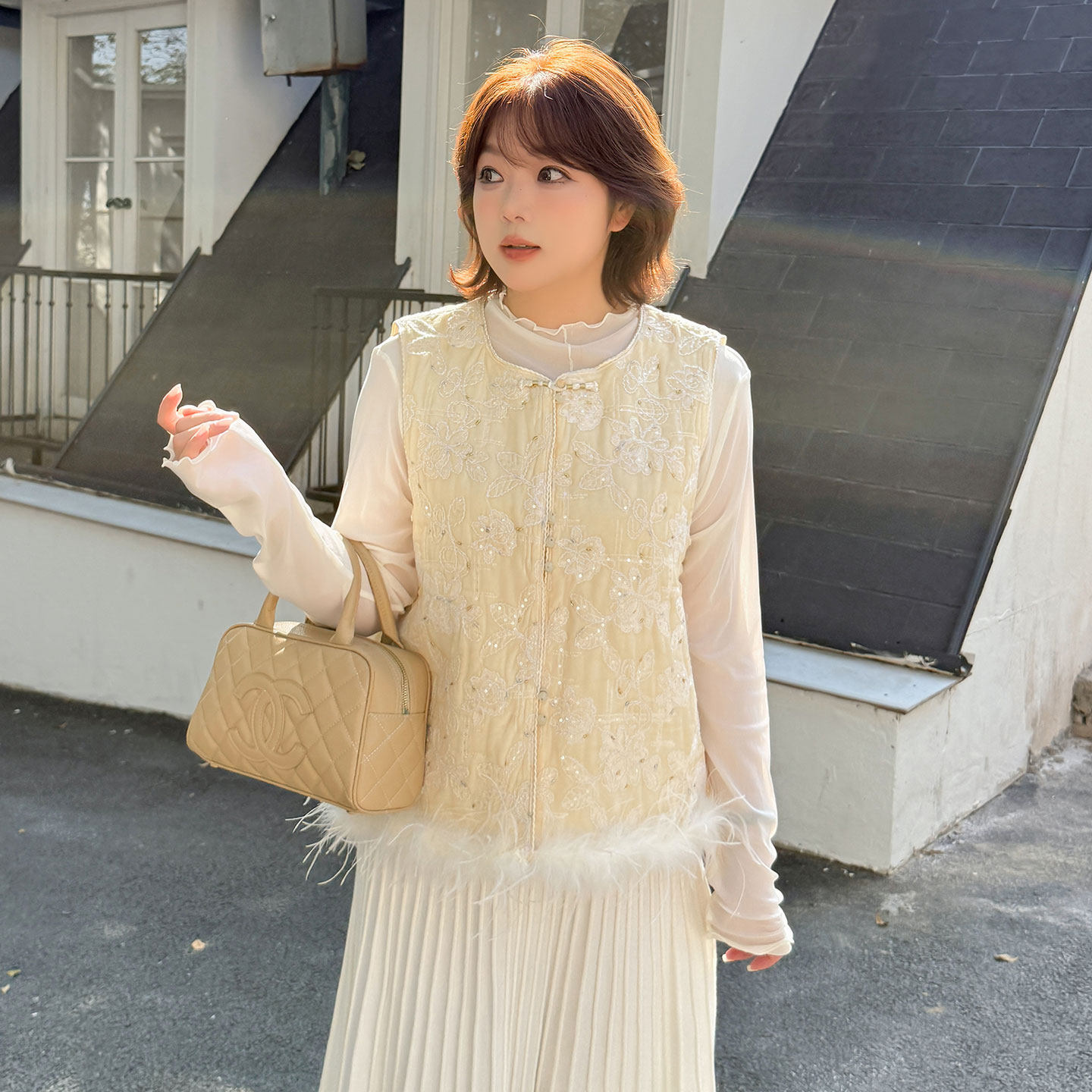 新中式外套2025冬季新款220斤胖mm大码气质显瘦夹棉保暖毛边外套,淘宝优惠券,粉丝福利购,淘宝优惠卷