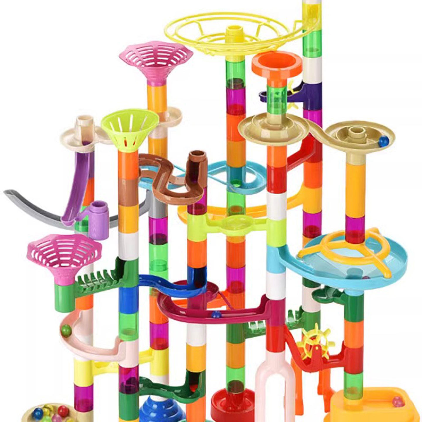 儿童滚珠轨道玩具男孩拼装拼接益智滑道管道弹珠滚球宝宝拼图积木,淘宝优惠券,粉丝福利购,淘宝优惠卷