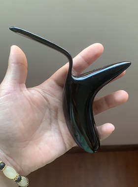 天然正宗黑水牛角尖三角雀按摩器点穴棒大雀鸟足底按摩按压点按穴