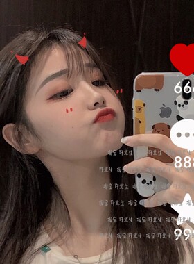 创意好玩镜子贴纸抖音点赞贴纸