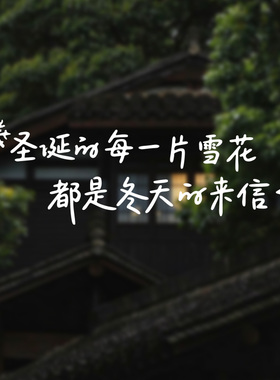 圣诞节文艺句子咖啡店奶茶服装橱窗贴 玻璃门商场背景装饰贴纸字
