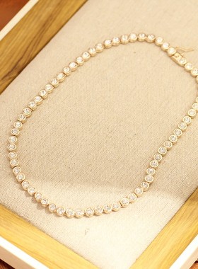 韩版甜美经典四叶草镀金短款项链