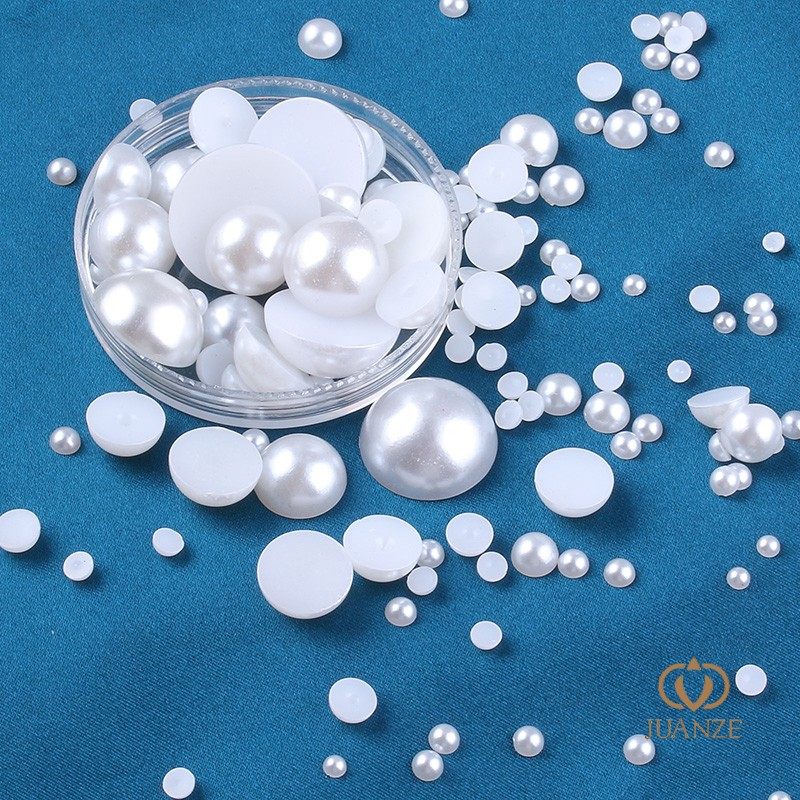 abs仿半圆珍珠diy材料半球贴片圆珠饰品手工配件平底散珠耳饰头饰,淘宝优惠券,粉丝福利购,淘宝优惠卷