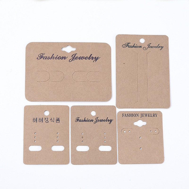 创意耳环卡片定制耳钉戒指发夹可挂项链耳夹包装饰品卡纸定做吊牌 - 图1