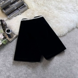 Демисезонные универсальные бархатные приталенные штаны с молнией, шорты, сапоги, высокая талия