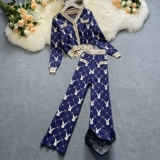 Осенний трикотажный весенний комплект для отдыха, в стиле Шанель, коллекция 2023, городской стиль