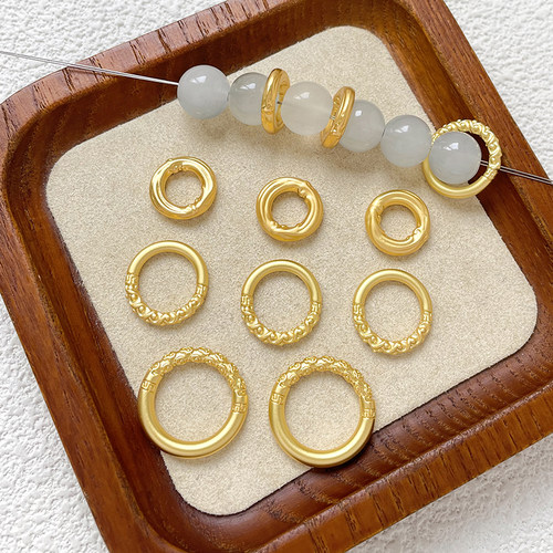 强保色沙金祥云螺纹金刚圈隔环diy手作手链项链耳饰串珠配件材料 - 图2