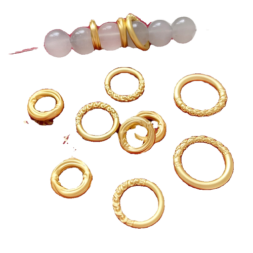 强保色沙金祥云螺纹金刚圈隔环diy手作手链项链耳饰串珠配件材料 - 图3