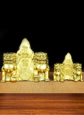 铜狮子石敢当全铜正品摆件可开票