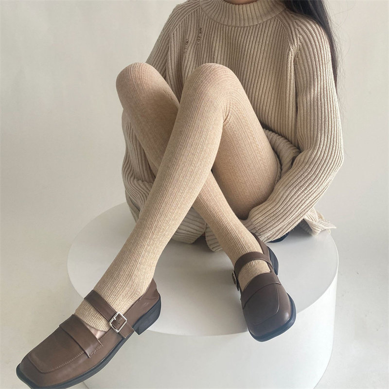 秋冬新款麻花竖纹连裤袜显瘦女彩色简约百搭棉质打底袜子美拉德风,淘宝优惠券,粉丝福利购,淘宝优惠卷