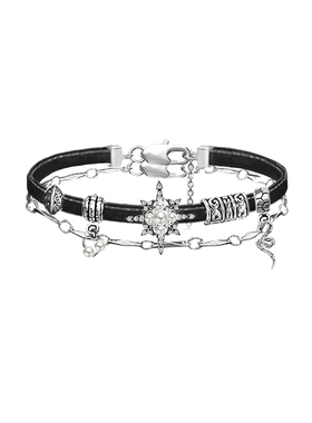 复古做旧美拉德色系皮革手链美式