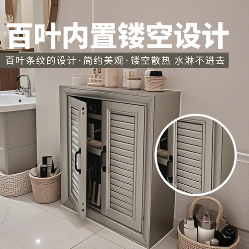 定制钛镁铝合金地暖分水器遮挡罩盖防水箱百叶检修口暖气柜装饰盒 - 图3