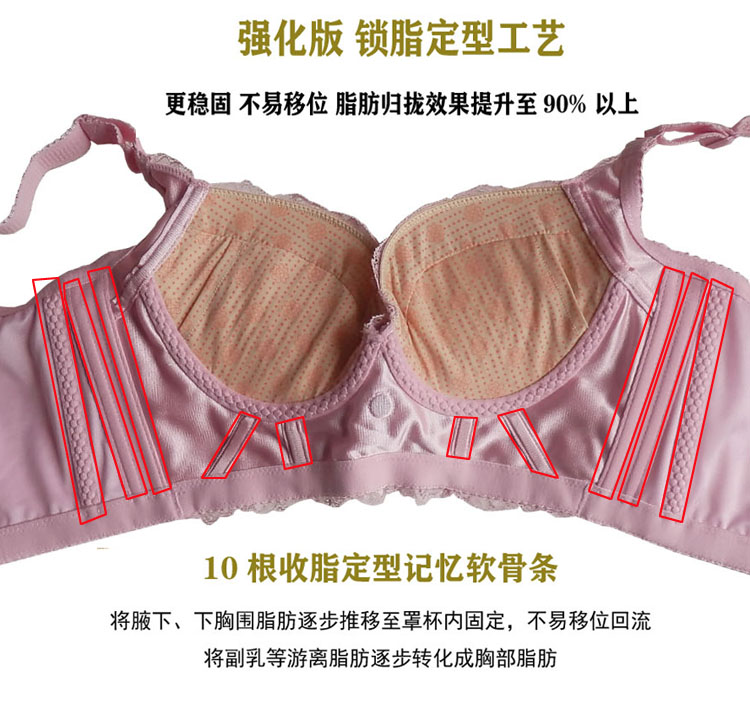 聚拢内衣小胸显大收副乳防下垂调整型文胸性感丰满上托美背胸罩厚-图1