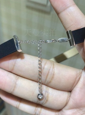 天曼珠宝巴西绿玉髓玛瑙百搭WAN能锁骨链choker项链媲美翡翠送礼