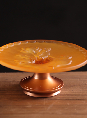 七彩琉璃莲花灯圣水杯整套供果盘