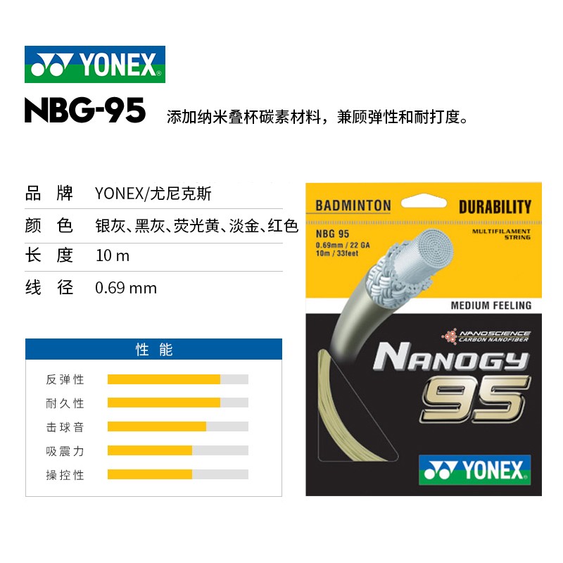 YONEX YY BG65 BG65TI BG70 BG95 BG68 BG80 BG80P BG66羽毛球线 - 图2