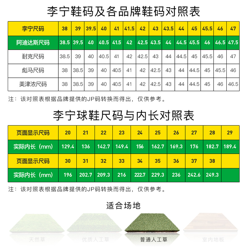 小李子:Lining/李宁锋锐次顶TF碎钉训练足球鞋成人男ASTT017-5 - 图2