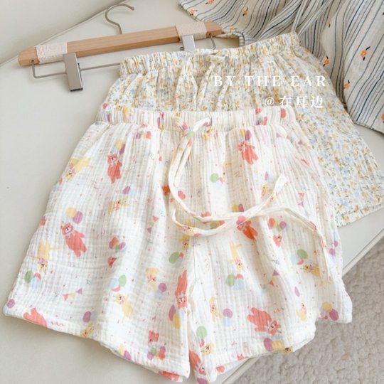 Summer sweet Japanese shorts double-layer gauze home pants