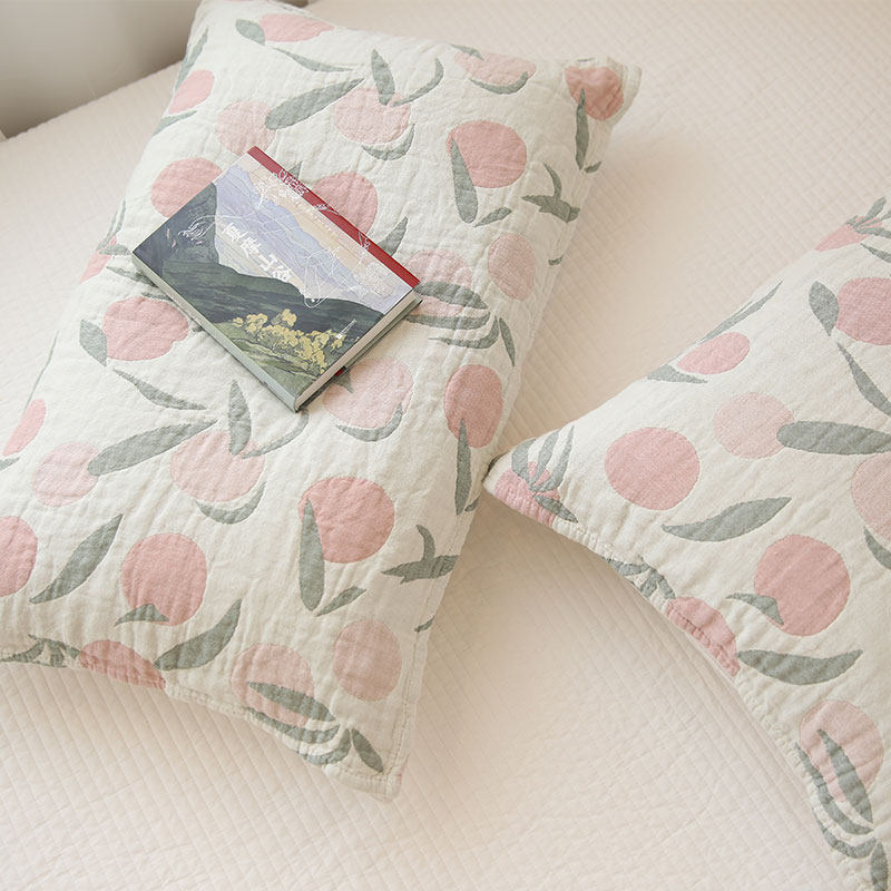 在耳边简约日系纯棉五层棉纱枕巾全棉加厚情侣防滑枕头巾四季可用,淘宝优惠券,粉丝福利购,淘宝优惠卷