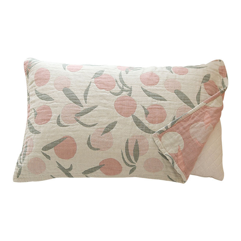 在耳边简约日系纯棉五层棉纱枕巾全棉加厚情侣防滑枕头巾四季可用,淘宝优惠券,粉丝福利购,淘宝优惠卷