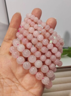 满19包邮 粉水手串手链串珠盘串叠戴双层女饰品新中式搭配