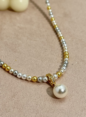 万能扣吊坠 D字扣珍珠吊坠 万能扣可拆卸项链女毛衣链高级感轻奢