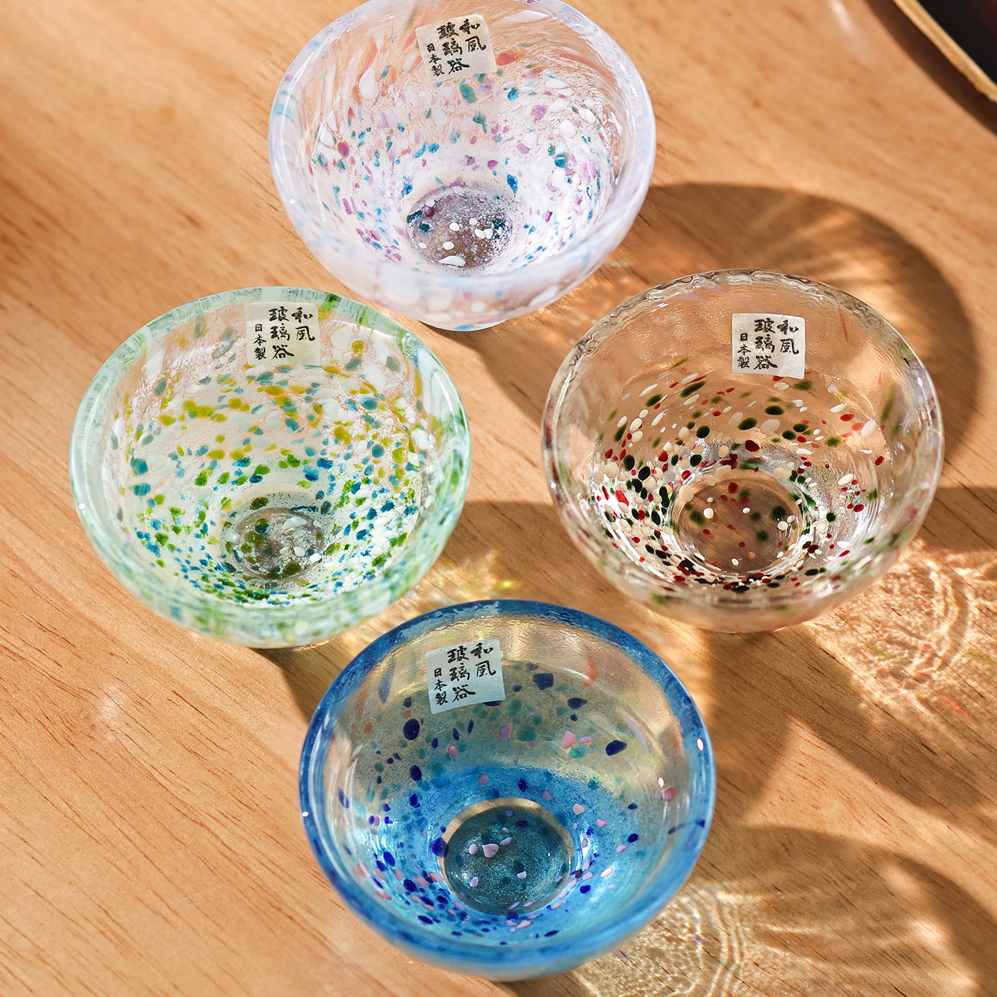 日本进口东洋佐佐木手工玻璃四季酒具彩色小酒杯清酒壶酒杯礼盒装,淘宝优惠券,粉丝福利购,淘宝优惠卷