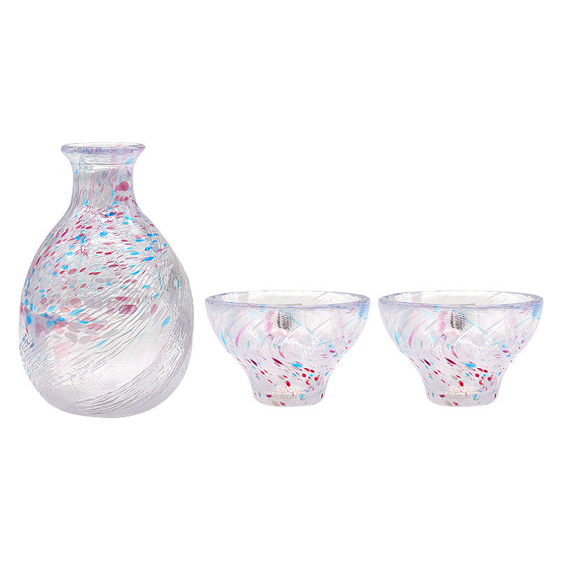 日本进口东洋佐佐木手工玻璃四季酒具彩色小酒杯清酒壶酒杯礼盒装,淘宝优惠券,粉丝福利购,淘宝优惠卷