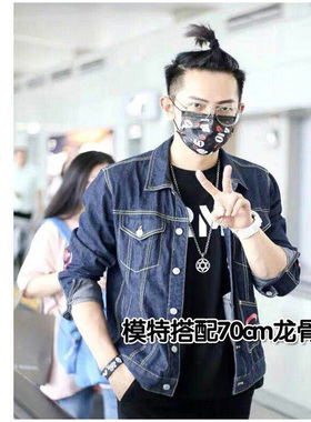 925纯银男士六芒星项链