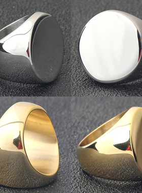 钛钢定制照片戒指送朋友礼物