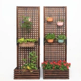 Стеновая комната с твердым деревом Стены висят цветочная подставка декоративная анти -коррозионная деревянная подвеска балкон для цветочного горшка подвесная стойка железной стенд на стене