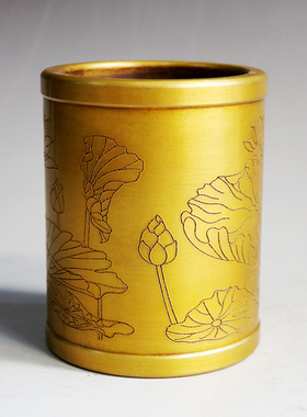 金属笔筒领导桌面摆件四宝送老师