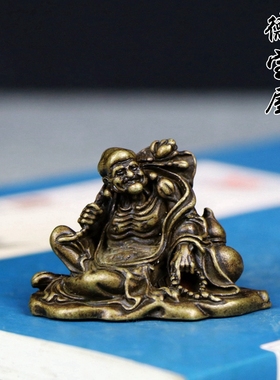 纯铜十八罗汉降龙伏虎达摩摆件