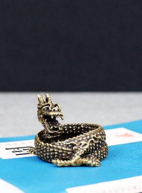 铜龙摆件烟灰缸笔洗