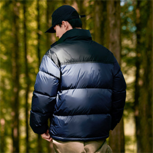 拓路者男羽绒服冬季新款90绒立领防风保暖外套拼色刺绣加厚面包服