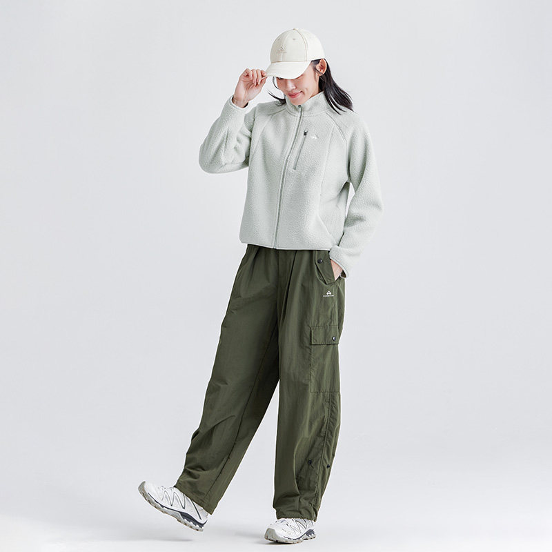 拓路者短款摇粒绒外套女款2025秋冬400G户外休闲时尚抓绒衣外套,淘宝优惠券,粉丝福利购,淘宝优惠卷