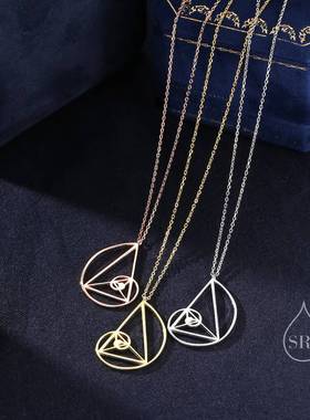 斐波那契纯银项链|理科生礼物