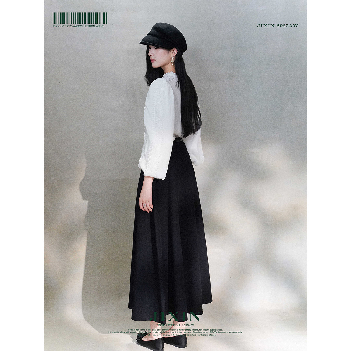 寄信/法绣线稿 重工定位绣花 法式浪漫灯笼袖蕾丝风拼接刺绣衬衫