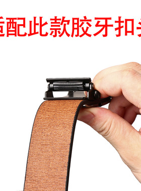 男士皮带头层牛皮磨砂款无牙无孔